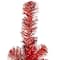 7ft. Unlit Red Artificial Tinsel Christmas Tree